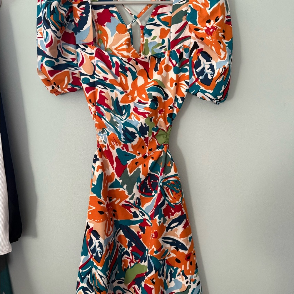 SHEIN Colorful Abstract Dress